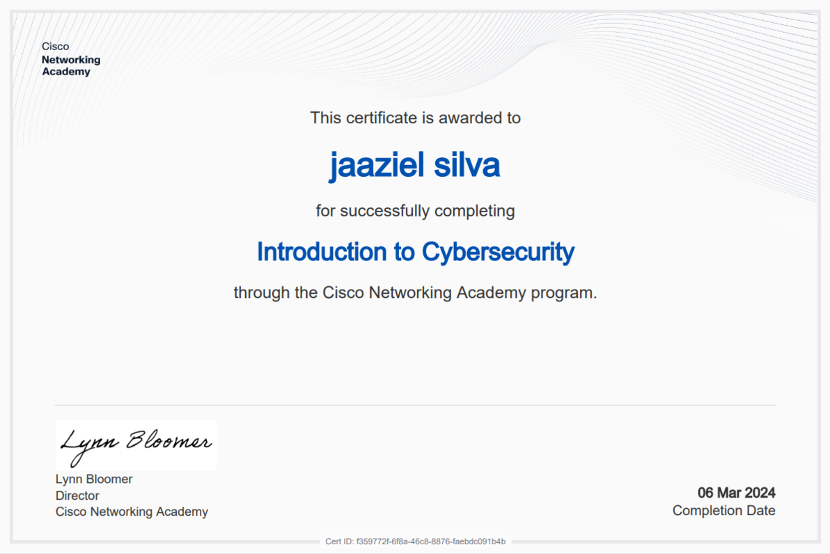 Introduction to Cybersecurity